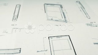 Technology Patents Drawing Animation Stock Footage [upl. by Dori]