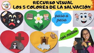 TUTORIAL LOS 5 COLORES DE LA SALVACIÓN PLAN DE SALVACIÓNManualidades cristianasRecurso visual [upl. by Akit]