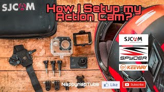 Set Up SJCAM 4000 Fullface helmet Chin mount [upl. by Yriek150]