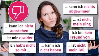 Synonyme für quotDas mag ich nichtquot – Deutsche Umgangssprache für Fortgeschrittene B2 C1 [upl. by Duane]