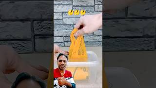 How to easily fold bags so that they dont take up much spaceshorts tools quick tricks tips [upl. by Ahnavas]