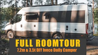 Komplette ROOMTOUR 72m DIY Camper Iveco Daily  diycamper roomtour vantour campervan vanlife [upl. by Ettesus]