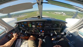 Piper Seneca Training Flight  Circuits [upl. by Ellenrad]