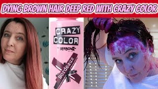 How to Dye Brown Hair Red  No bleach  Crazy Color Bordeaux [upl. by Gesner37]