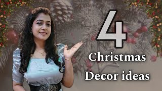 4 UNIQUE amp Easy Christmas Decoration ideas💡Best out of waste Home Decor [upl. by Ipoillak]