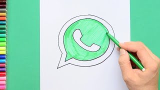 How to draw WhatsApp Logo [upl. by Zerat26]