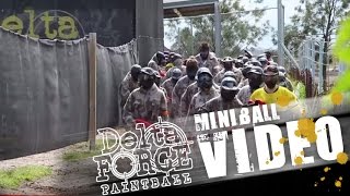 Kids Paintball MiniBall Action  Delta Force Paintball [upl. by Ahseryt978]