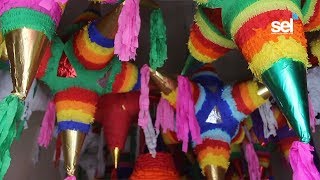 🎄Diseñan piñatas de estrellas hasta las más extravagantes🌟🎊 [upl. by Assetal]