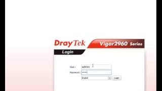 Draytek Vigor 2960  NAT Web FTP Remote [upl. by Adur]