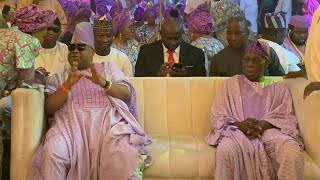 GOV ADEMOLA ADELEKE FRM PRESIDENT OLUSEGUN OBASANJO PRESENT AT ADEGBOLA AND OYINDAMOLA WEDDING [upl. by Siusan]