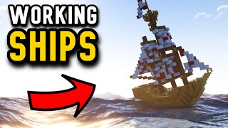 WORKING SHIPS Minecraft Mod Showcase  Eureka Ships [upl. by Notnil579]