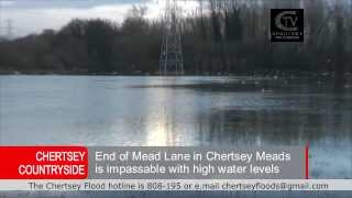 Flooding in Chertsey and its surrounding countryside and towns  February 2014 [upl. by Anyk345]