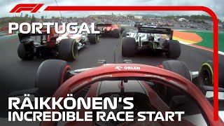 Kimi Raikkonens Incredible Race Start  2020 Portuguese Grand Prix [upl. by Liva70]