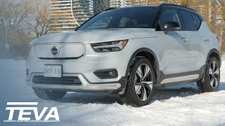 2022 Volvo XC40 Recharge Winter Test  TEVAdrive [upl. by Nayt545]