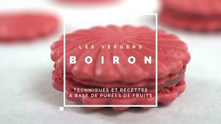 RECETTE Les vergers Boiron Ganache de framboise et chocolat pour macaron de Raul Bernal [upl. by Chariot]