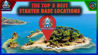 Top 5 Best Starting Base Locations in Ark Survival Ascended The Island Map [upl. by Fanning633]