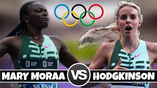 Keely Hodgkinson vs Mary Moraa 800m Clash  Paris Olympics 2024 [upl. by Nailij]