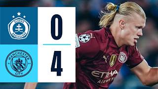 HIGHLIGHTS Slovan Bratislava 04 Man City  Gundogan Foden Haaland and McAtee  Champions League [upl. by Trebmer]