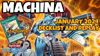 NEW SUPPORT MACHINA DUEL LINKS  JANUARY 2024 RANKED DUEL REPLAY AND DECKLIST YUGIOH [upl. by Fabi]