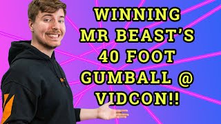 Mr Beast VidCon Gumball Machine Win [upl. by Bedell]