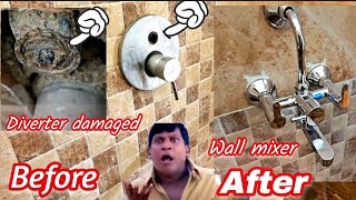 diverter to wall mixer work plumbing work [upl. by Daisey625]