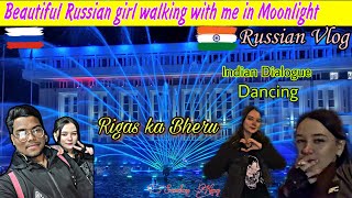 Beautiful Russian girl walking with me in Moonlight  Dancing  Singing  Russia Vlog 2020 [upl. by Ettezus]