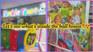 Its kavyas first time ball house experience  ball house fun  whats inside the ball house [upl. by Oijile826]