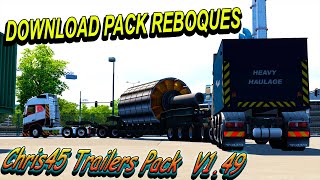 DOWNLOAD PACK REBOQUES E CARGAS GIGANTES ETS 2 V149 [upl. by Ardnaed]