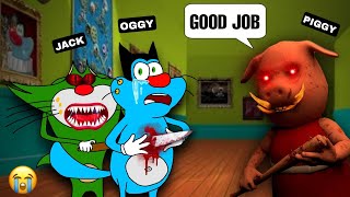 Oggy And Jack try to Escape From PIGGY House in ROBLOX 😱 Horror Oggy Game  Granny Video [upl. by Lienahs]