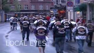 Bandekrig Hells Angels på gaden i Odense [upl. by Stauder]