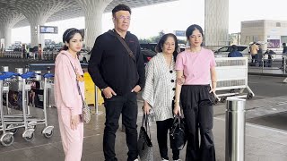 Anu Malik With Family Spotted At Mumbai Airport [upl. by Comras]