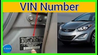 VIN Number Locations  Hyundai Elantra 20112016 [upl. by Bendicta]