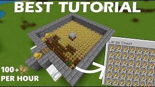 Minecraft 121 Automatic AFK Wheat Farm  100 Wheat perH  Easiest Tutorial [upl. by Kred]