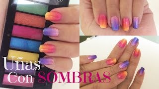 UÑAS con SOMBRAS de Ojos Súper Fáciles  Mirianny [upl. by Claribel]