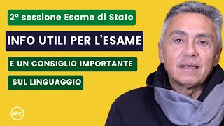 2ª sessione Esame di Stato info utili e un consiglio importante [upl. by Jeuz]