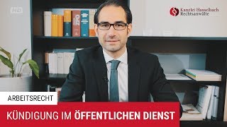 Kündigung und Abfindung im öffentlichen Dienst  Kanzlei Hasselbach [upl. by Ludlow730]