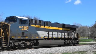 CPKC Grain w CSX 1869 CampO Heritage Unit 4122024 [upl. by Aekahs]