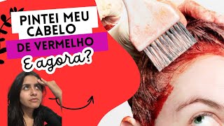 PINTANDO MEU CABELO DE VERMELHO  OLHAR OQUE EU FIZ [upl. by Slemmer71]