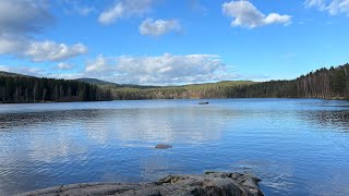 A metro ride to the lake Fall in Oslo Norway [upl. by Romilly]