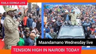 MAANDAMANO Wednesday Live Today  High Tension in KIBERA MATHARE amp KAWANGWARE  RAILA Live Today [upl. by Tolecnal]