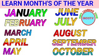 MONTHS OF THE YEAR NAME MONTHS NAME IN ENGLISH VOCABULARYमहीनों के नामjanuaryfebruaryInootv [upl. by Gnaw]