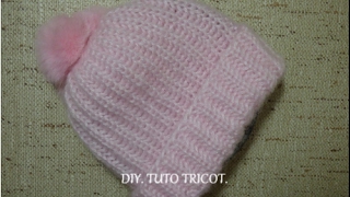 DIY TUTO TRICOT BONNET EN CÔTES ANGLAISES [upl. by Ymas]