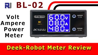 DC 0100V 5A 10A 250W 999W LCD Digital Voltmeter Ammeter Voltage Current Power review  Robojax [upl. by Aiksa]