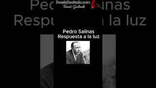 Pedro Salinas  Respuesta a la luz poesiarecitada poesia [upl. by Cocke]