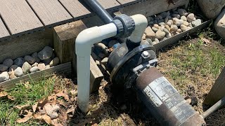 Priming flotec water pump for lawn sprinkler system spring preparation [upl. by Cari]