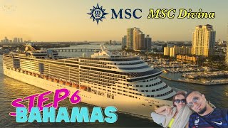 Step6 🇧🇸 BAHAMAS 2023 Part1 🚢Croisière sur le MSC Divina Nassau Pearl Island Cruise Ship Tour [upl. by Donald]