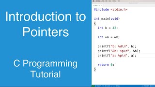 Introduction to Pointers  C Programming Tutorial [upl. by Welker]