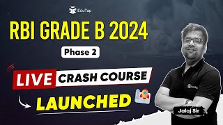 RBI Grade B 2024 Crash Course  RBI Phase 2 Preparation Sources  RBI Phase 2 Online Classes EduTap [upl. by Egroeg]