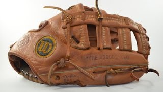 Wilson A2000 XLO Baseball Glove Relace  Before and After Baseball Glove Repair [upl. by Hefter]