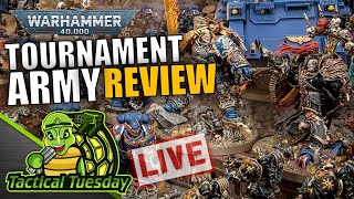 🔴10th Ed Tournament List Review  TacticalTuesday Warhammer 40k Show [upl. by Ennaeus588]